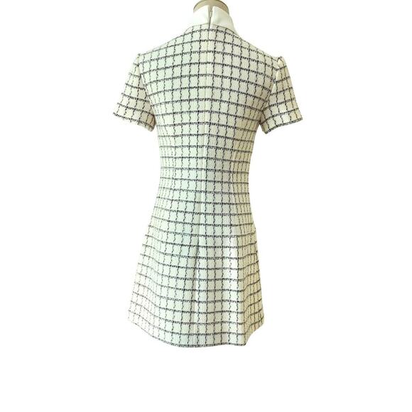 Self Portrait Check Boucle Mini Dress US 4 - Picture 6 of 11